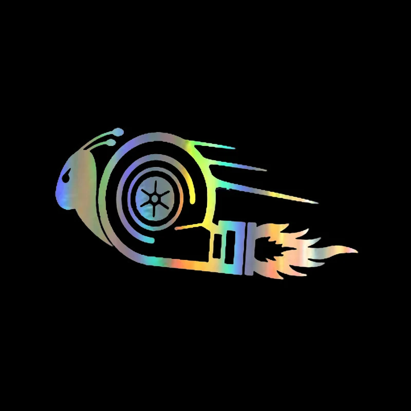 15*7.5CM Stylish Animal Car Stickers Angry Turbo Snail DUB Drift Race Styling Vinyl Decals BlackSilverLaser | Автомобили и