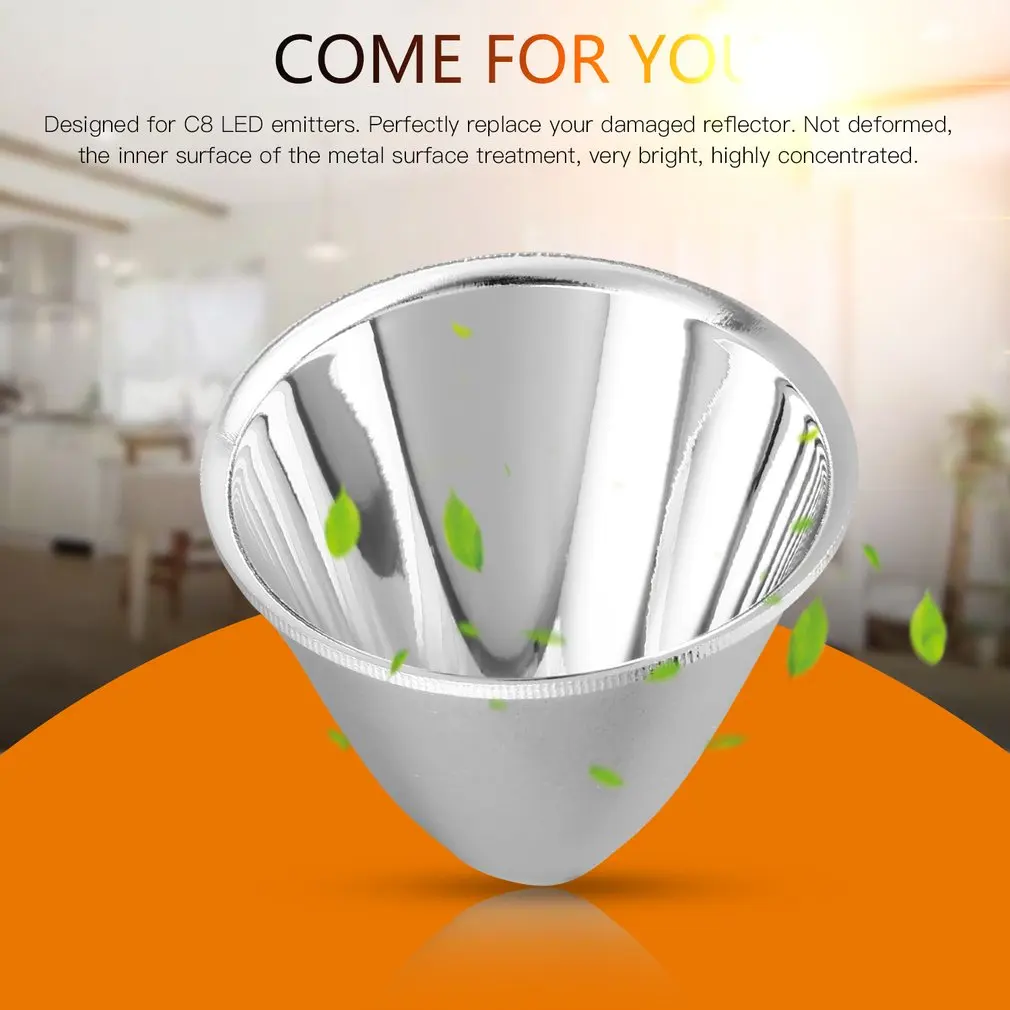 

Aluminum Light Cup Reflector For Flashlight Suitable For C8 Emitter Replacement Lampshade