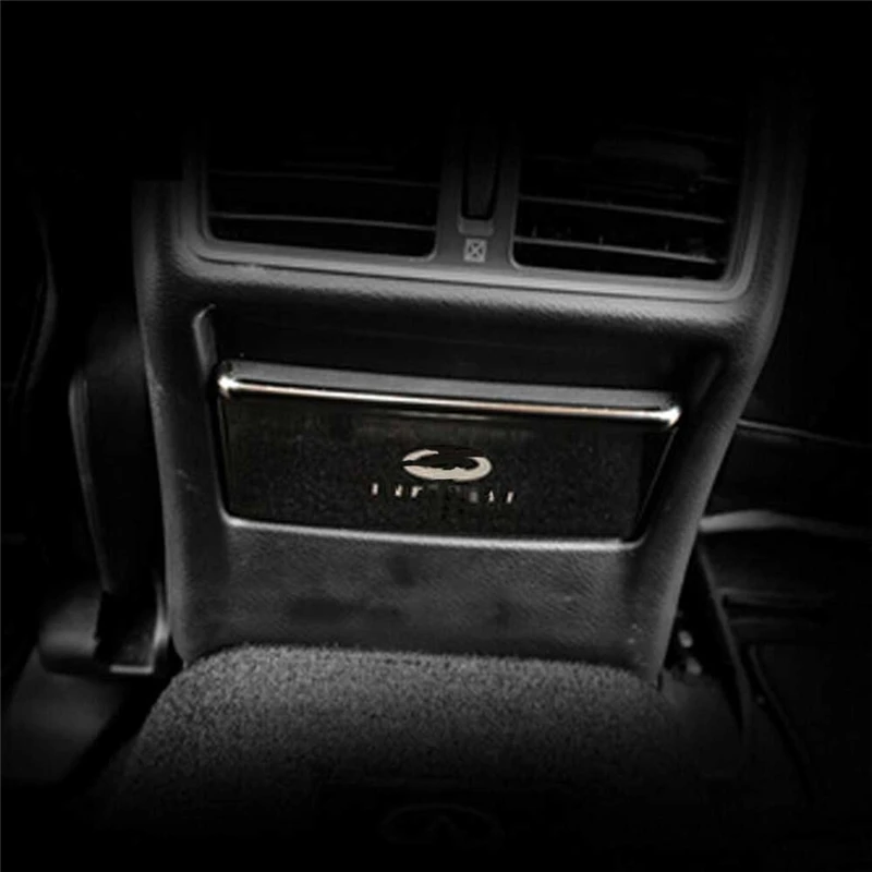 Аксессуары для интерьера для infiniti Q50 QX70 QX80 fx35 задняя пассажирская пепельница для сиденья ящик для хранения мусора блестящая наклейка накладка