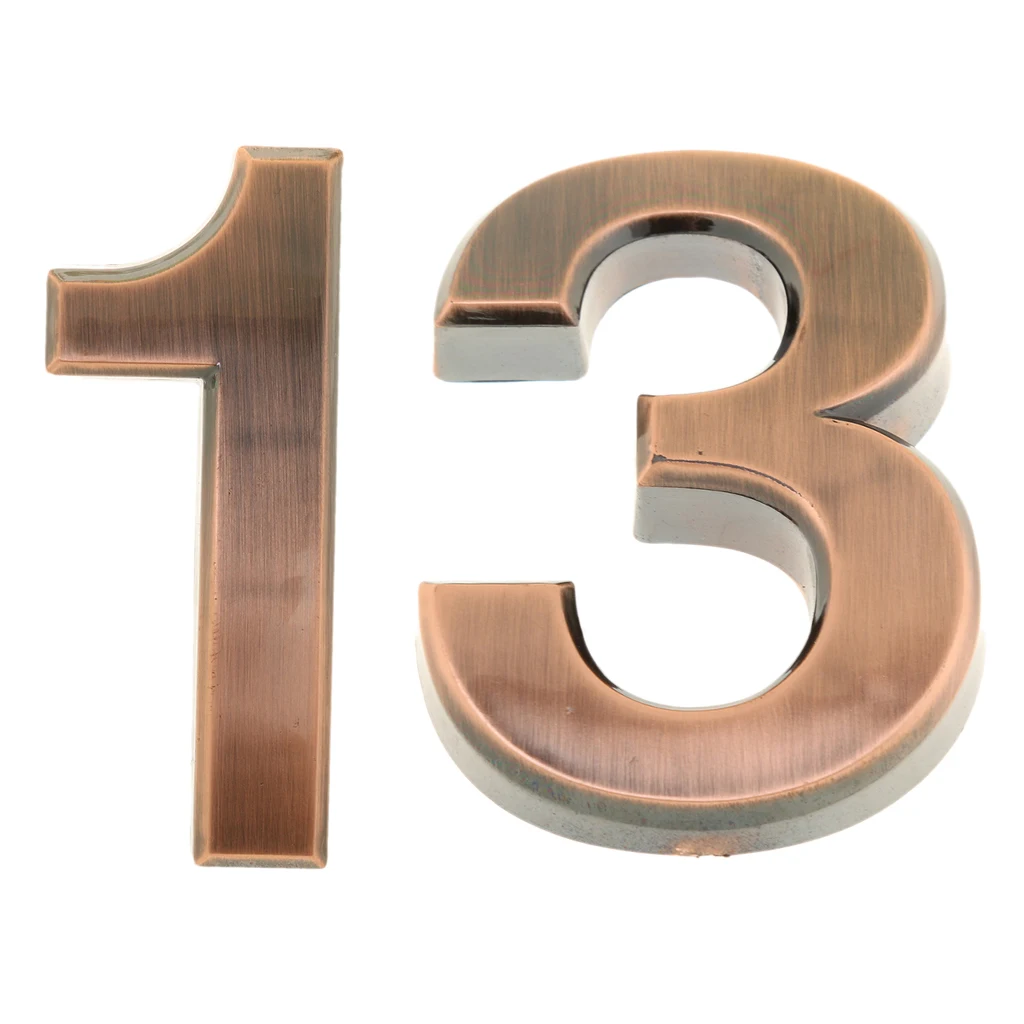 No.1&amp 3 ABS Sticker Address Plaque Sign House Hotel Door Number Digits Plate | Дом и сад
