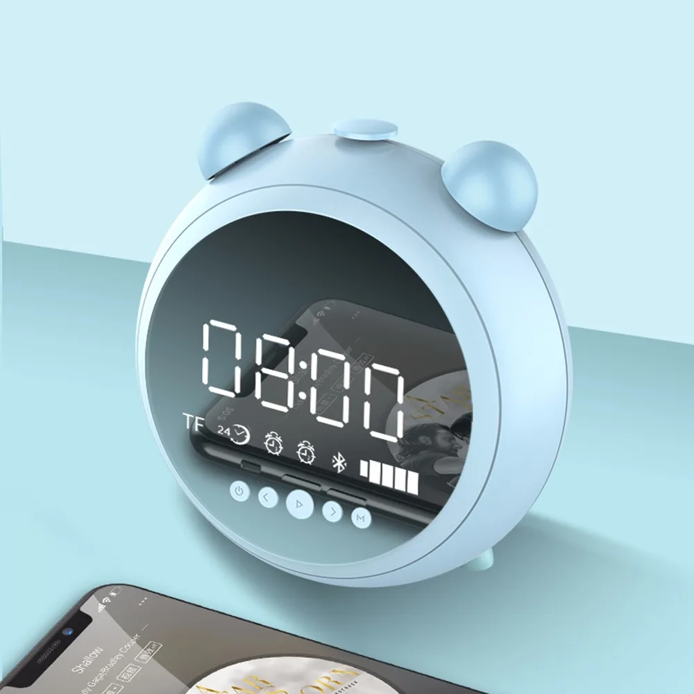 BDF портативный Bluetooth динамик MP3 аудио сабвуфер беспроводные Часы Саундбар TF USB