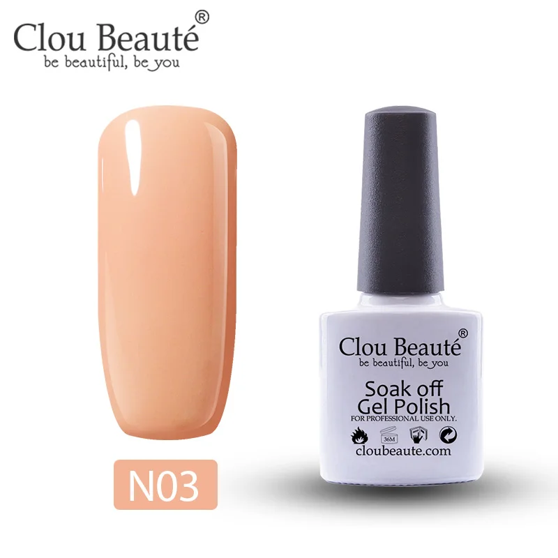 Clou Beaute Полупостоянный УФ-лак, Гель-лак, 10 мл, серия Nude, Гель-лак для ногтей, впитывающий Гибридный гвоздь, лак для ногтей - Цвет: N03
