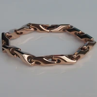8 5mm width 86g men jewelry classic bike chain heavy hi tech rose gold plating tungsten bracelet