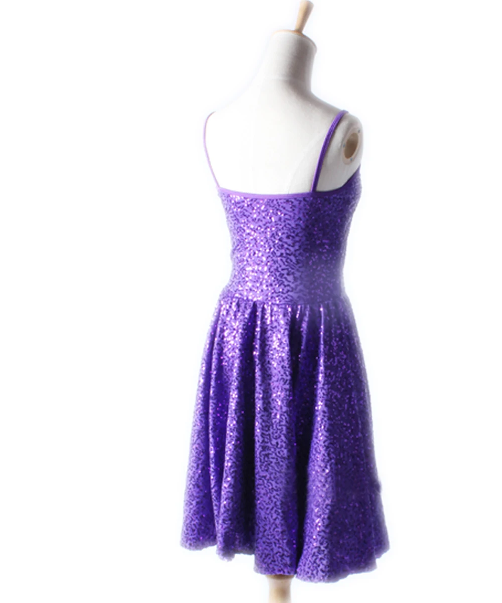 Балетное платье для девочек цвет синий красный фиолетовый детская Одежда танцев