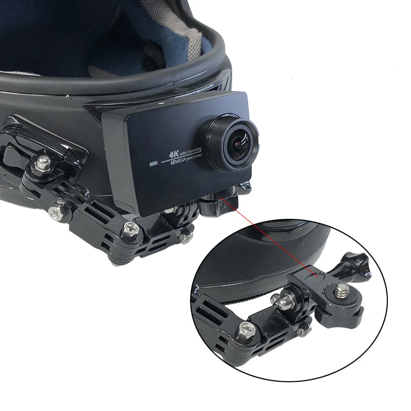 Шлем изогнутый клей Боковое крепление для GoPro Hero4 5 6 7 black session Go pro SJCAM Xiaomi Yi 4K
