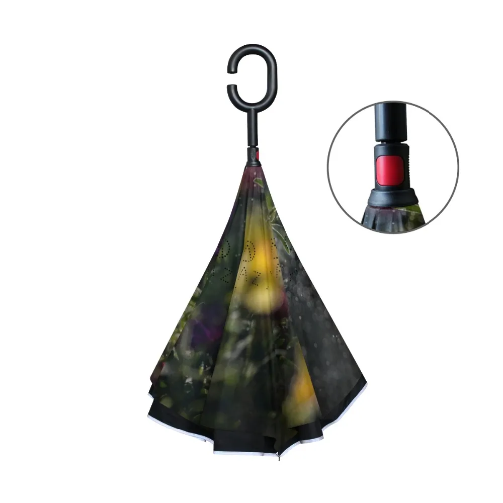 Зонт ветрозащитный двухслойный с принтом в виде Желтых Цветов | Дом и сад