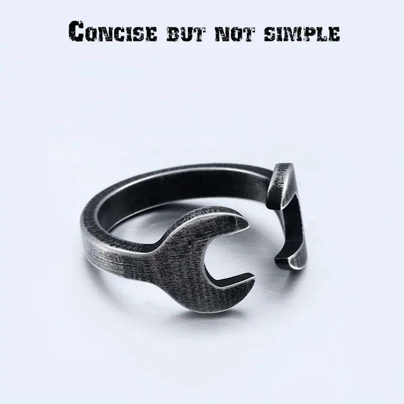 Байер панк готический Титан Нержавеющая сталь черный ruillet Гаечные ключи