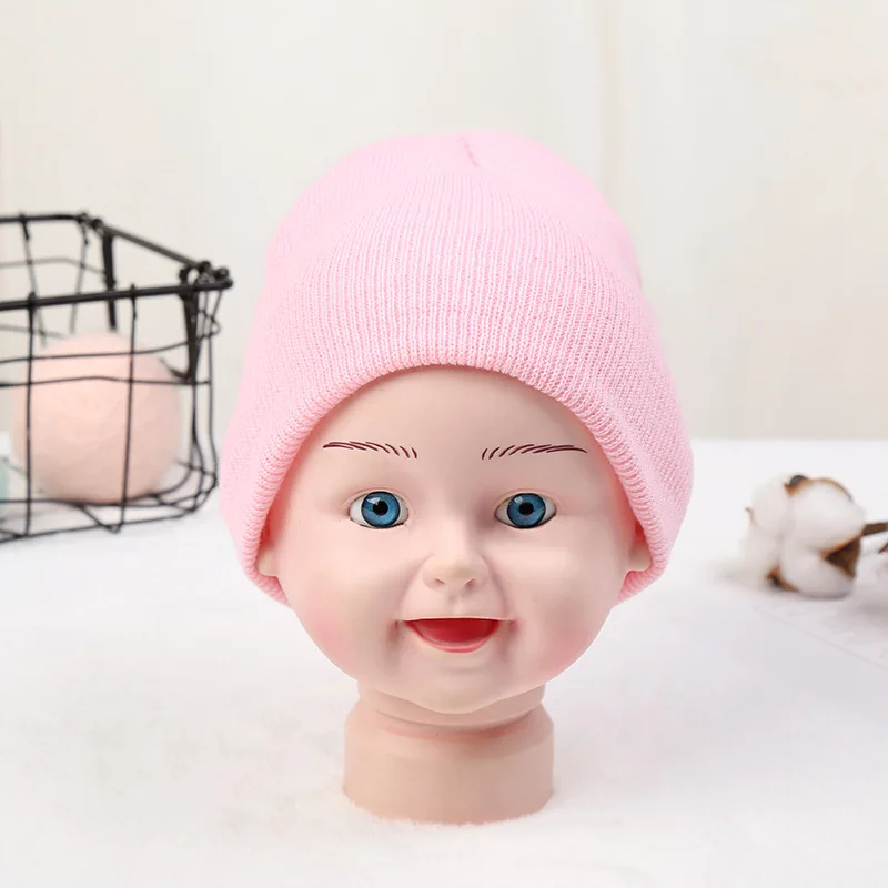 Pink Новая женская зимняя шапка берет Женская шерстяная хлопковая шапка 21 цвет новые женские шляпы кепки s черный белый серый розовый Boinas De Mujer - Цвет: Pink