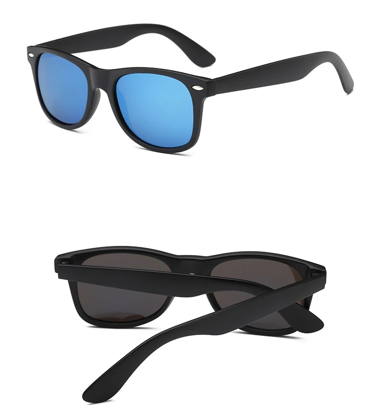 Matte Black Blue Черепаха ретро солнцезащитные очки модные наглазники винтажные мужские женские поляризованные солнцезащитные очки зеркальные UV400 2140 коричневый - Цвет линз: Matte Black Blue