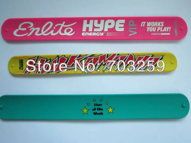 200 шт Заказные резиновые силиконовые браслеты пощепки на ремнях EG SNB25 партии|slap