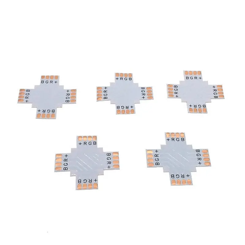 RGB Светодиодная лента разъем 5 шт./лот 4pin 10 мм L форма/T Форма/X форма PCB |