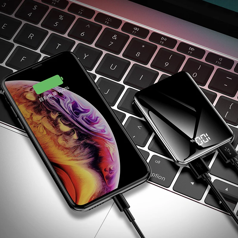 Новый внешний аккумулятор 10000 мАч с двумя USB внешними аккумуляторами для iphone Xiaomi mi