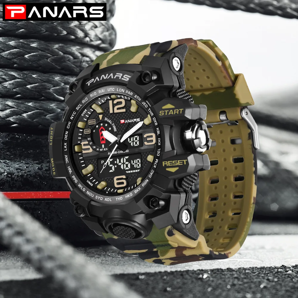 Мужские спортивные часы Военные мужские наручные 2018 Топ бренд класса люкс 50 м