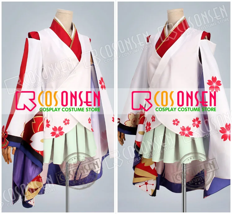 Игра Onmyoji Yuki Onna японское кимоно Косплей Костюм по умолчанию полный комплект