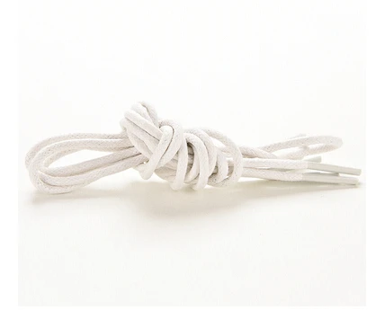 White 1 пара круглых вощеных ботинок martin, шнурки для кожаных ботинок, шнурки 8 цветов - Цвет: White