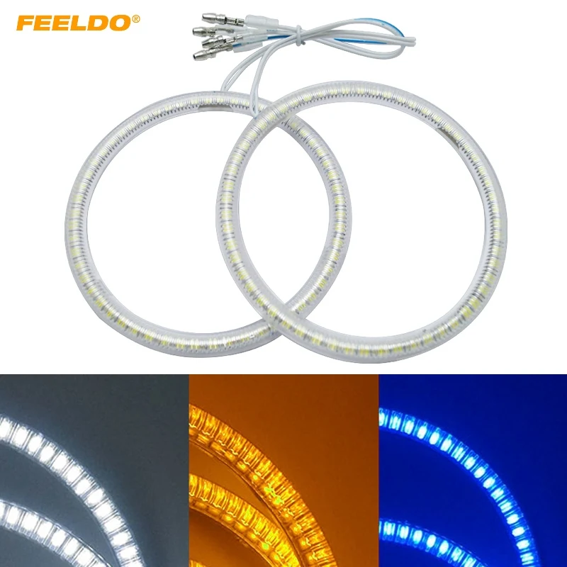 FEELDO 2 шт./компл. Moto LED Halo кольца ангельские глазки DRL головная лампа для Yamaha Majesty 250