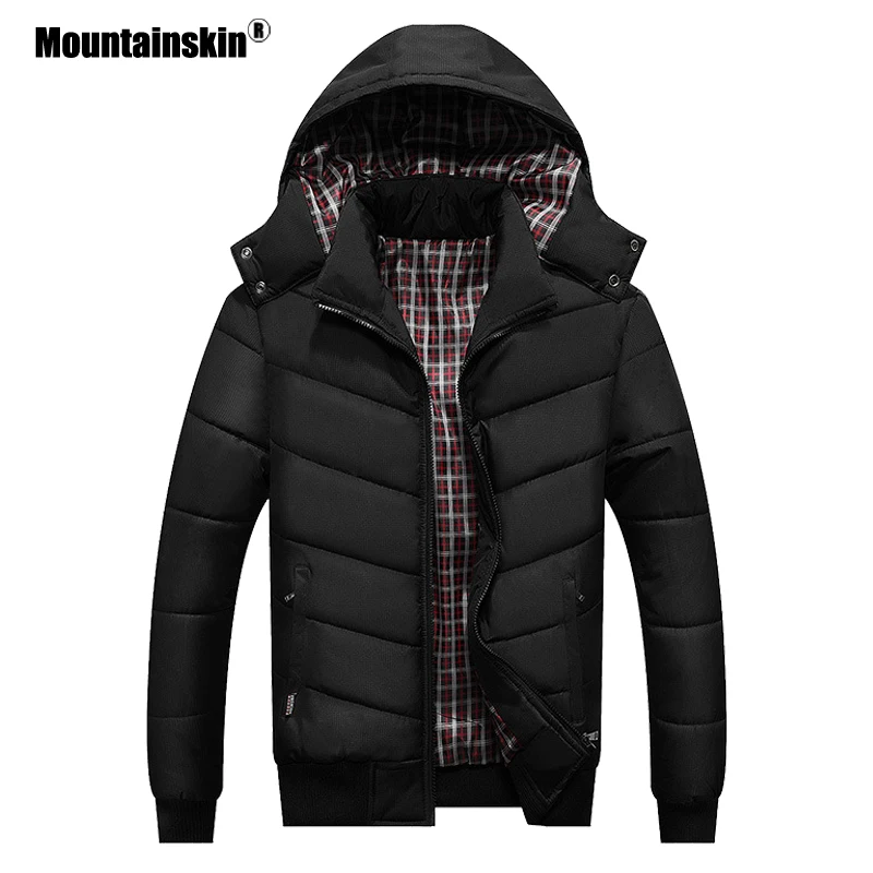 Mountainskin/Новинка зимние мужские пальто повседневные парки тонкая теплая плотная