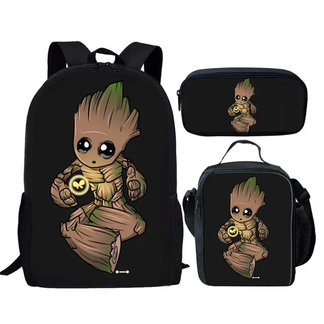 Z3837CGK Jackherelook мультфильм Грут школьные сумки для подростков девочек детей школьного рюкзака 3 шт./компл. Mochila для мальчиков милый школьный рюкзак для детей - Цвет: Z3837CGK