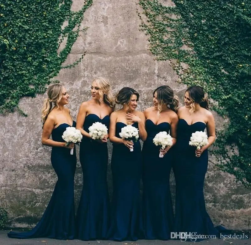 2017 Sexy Chiffon Mermaid Bridesmaid Dress Sweetheart Off Shoulder Long Wedding Guest Dresses Country Style B118 | Свадьбы и