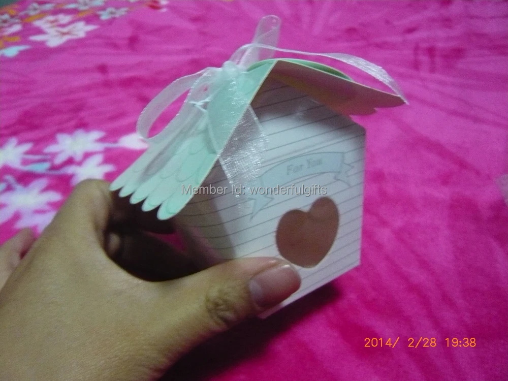 Бесплатная доставка свадебная коробка для конфет 100 шт./лот любовное гнездо