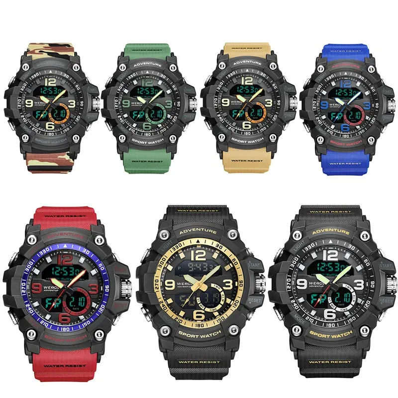 WEIDE мужские спортивные часы Аналоговые светодиодные кварцевые военные Мужские