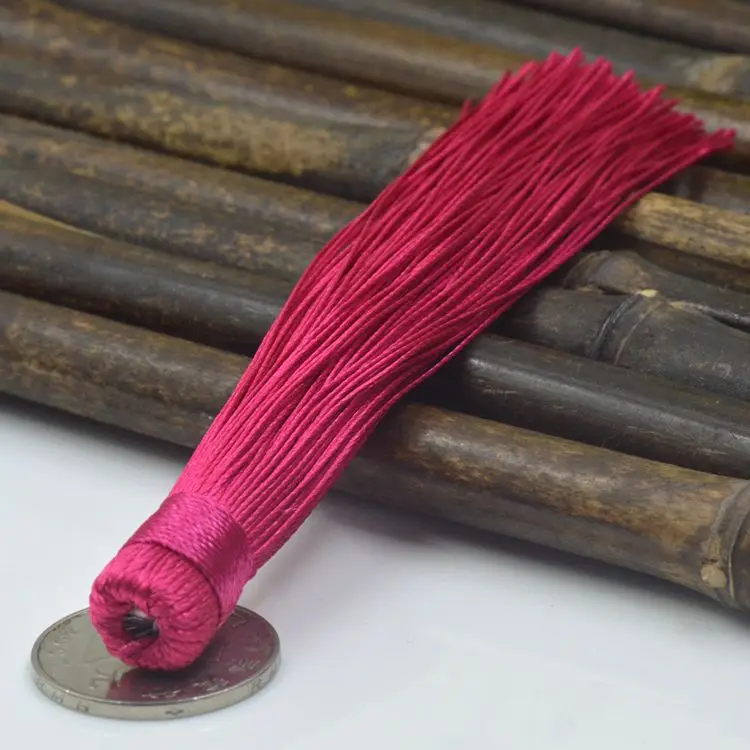 Rose 22 Цвета 10 шт./лот 12 cm Смешанные хлопок шелковые кисточки серьги Подвески кулон Сатиновые кисточки для самостоятельного изготовления ювелирных украшений своими руками, материалы - Цвет: Rose