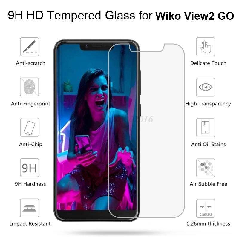 2 шт. для Wiko View 2 Go закаленное стекло 9H Защитная ультратонкая пленка для экрана Wiko View 2 Go 5,9" пленка для мобильного телефона