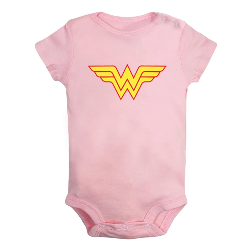 ieBodysuits1192P Animation Girl Power Wonder Woman Bat women Super women Newborn Baby Girl Boys Clothes Short Sleeve Romper Jumpsuit Outfits - Цвет: ieBodysuits1192P