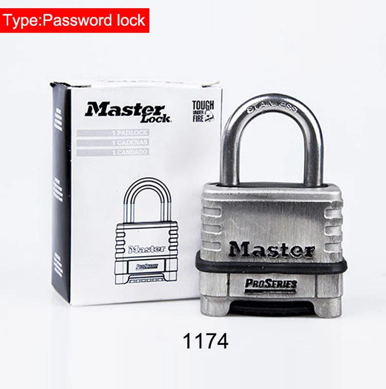 1174 password lock Главный замок широкий ламинированный стальной деформированный замок Противоугонный, водонепроницаемый, без желчного пузыря слой дома замок общежития открытый замок - Цвет: 1174 password lock