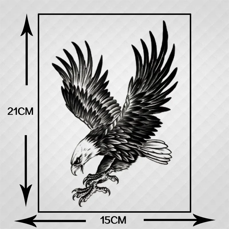 Krasivyy temporary tattoos stickers black eagle flash tattoo paste makeup boys men arm art water transfer papers | Красота и здоровье