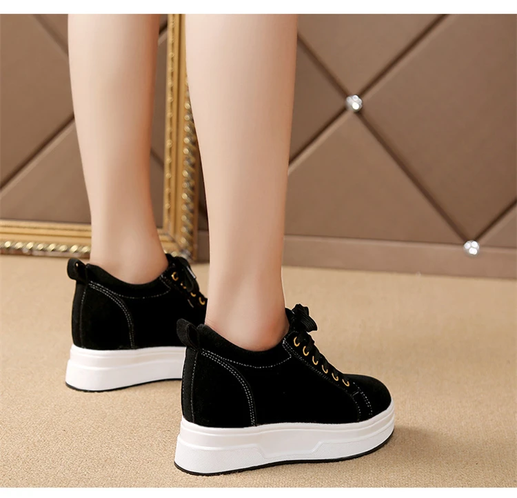 Hung Yau/кроссовки на платформе; женская Вулканизированная обувь; tenis feminino; повседневная женская обувь на шнуровке; сезон осень; цвет коричневый; женская обувь; американский размер 8