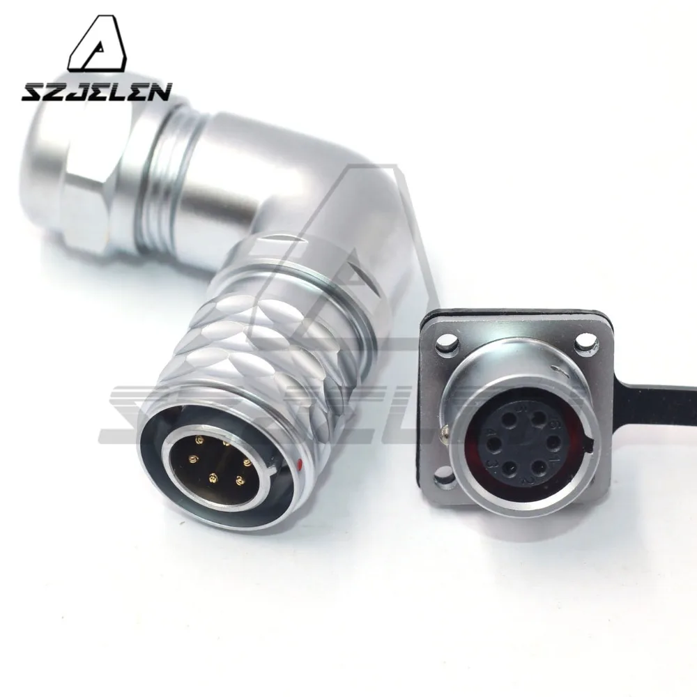 WEIPU SF12 6 pin фланец локоть круговой водонепроницаемый разъем мужской и женский