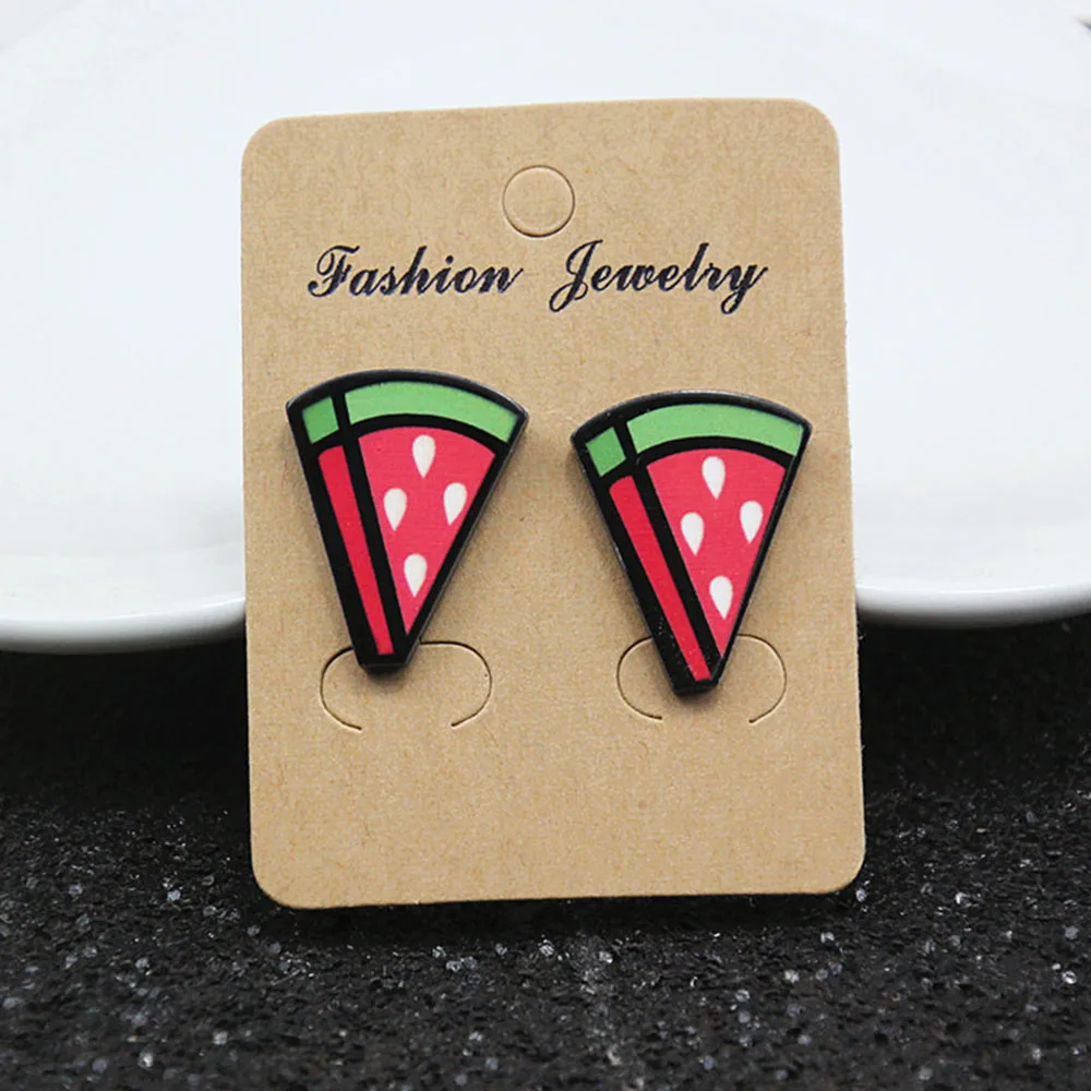 Модные ювелирные изделия милые Мультяшные серьги гвоздики в виде вишневого