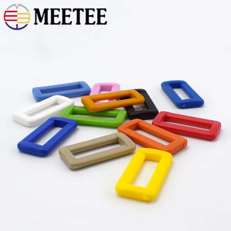 50 шт/100 шт Meetee 25 мм пластиковые пряжки ремень петля Регулируемая D кольцо Пряжка