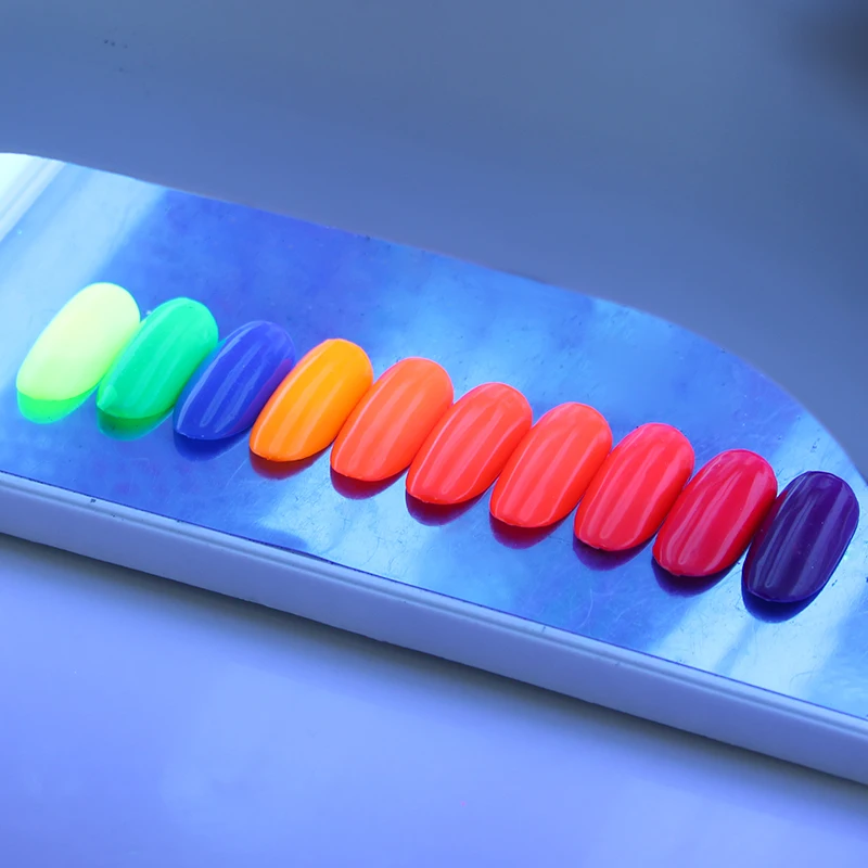 6 коробок неон фосфор Набор с мерцающей пудрой пигмент косметическая пудра