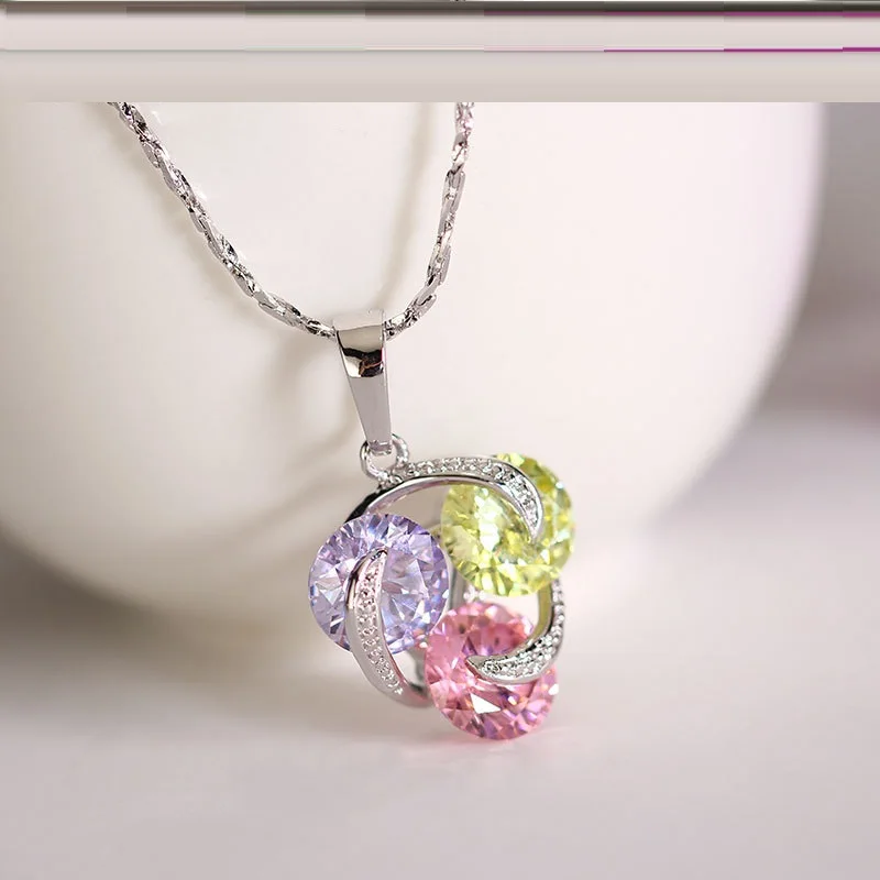 Женские Ювелирные изделия металлические кристаллы ювелирные ожерелье|Подвески|