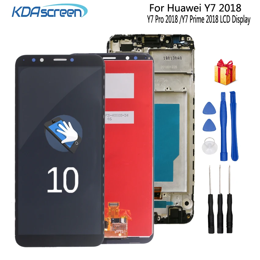 Оригинал для Huawei Y7 2018 Pro Prime ЖК-дисплей кодирующий преобразователь сенсорного