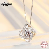 100 sterling silver 925 jewelry necklace pendant eternal heart womens necklace chain length 45 cm