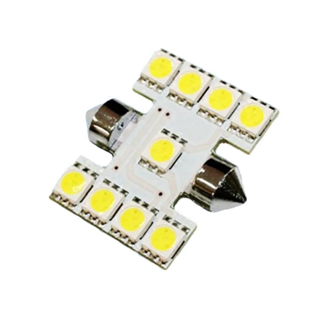 31 мм 5050SMD 9LED Автомобильная фотография двойная для 12 В постоянного тока белая