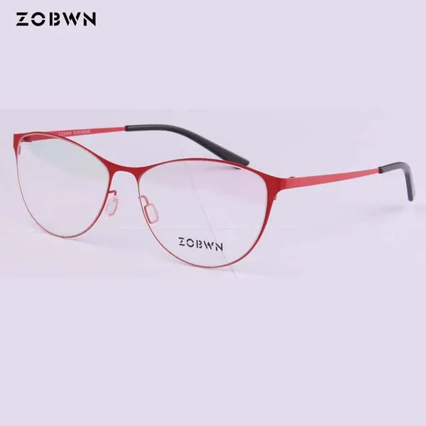 ZOBWN, очки кошачий глаз, маркас, Ретро стиль, оправа для очков, женские компьютерные оптические очки, очки, Ретро стиль, женские, Armacao, красные - Цвет оправы: ZB-M001-C3 red