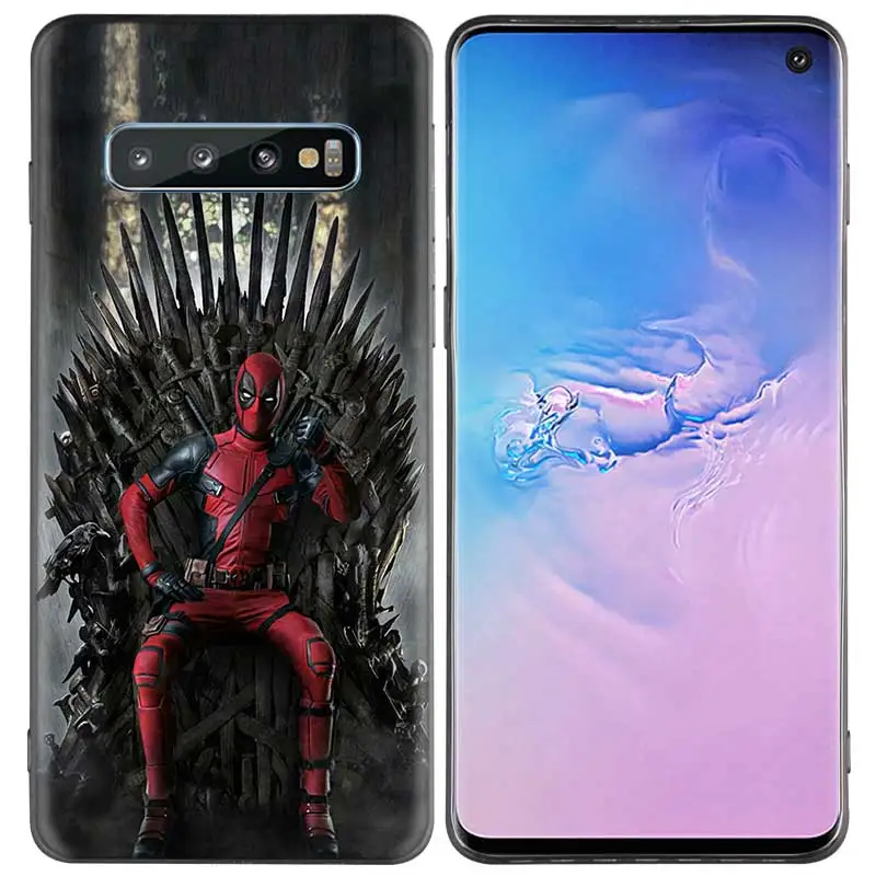 С изображением дедпула из комиксов Марвел Черный силиконовый чехол для samsung Galaxy M20 S10e S10 S9 M40 M30 M10 S8 плюс 5G S7 S6 Edge чехол Coque