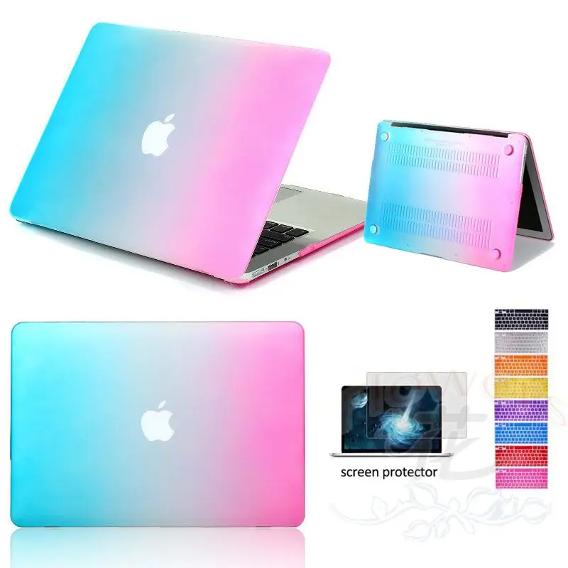 Матовый чехол в Радужном стиле для Macbook Air 11 13 Pro 15 Retina 12 дюймов New Ppro Touchbar A1706