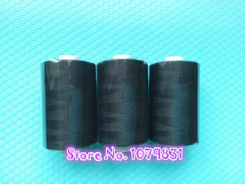 Белый и черный цвет полиэфирная швейная нить 1000 ярдов x 3 как ручная/машинная