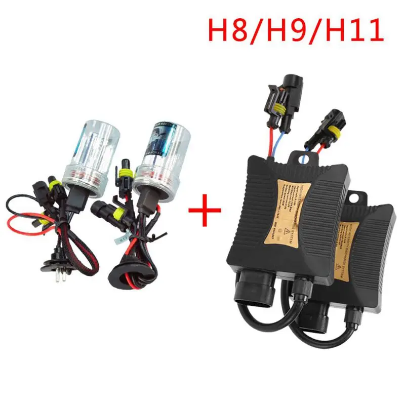 Новейший 12V 55W H8/H9/H11 HID комплект преобразования фар 3000K 4300K 5000K 6000K 8000K 10000K
