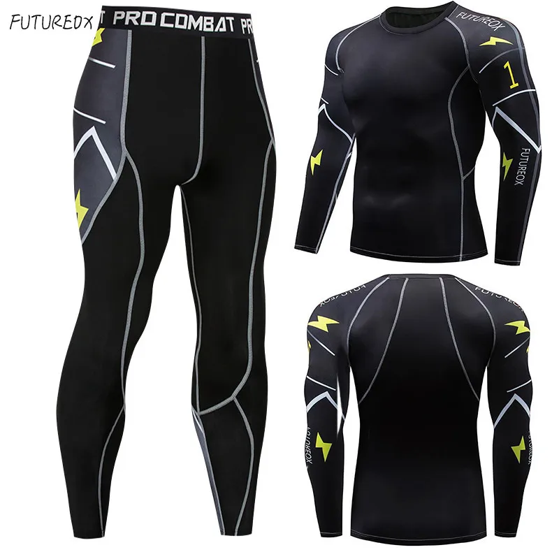 2018 зимняя Солнцезащитная Одежда Для MMA термобелье Мужская одежда для фитнеса