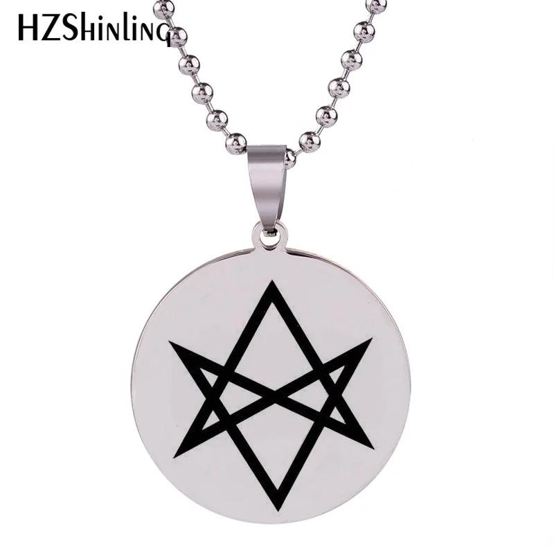 Новинка 2018 ожерелье Hexagram из нержавеющей стали кулон ручной работы круглые