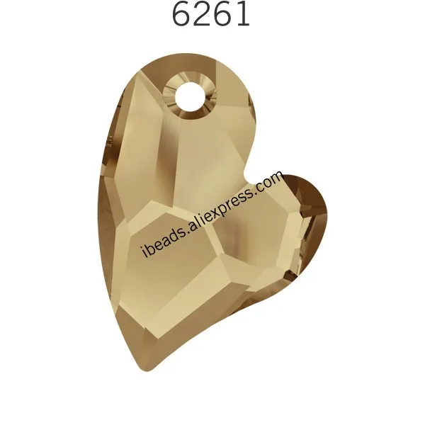 1 шт.) Кристалл от Swarovski 6261, посвященная 2 U подвеска в форме сердца, сделанные в австрийском стиле, Свободные Стразы для ювелирных изделий своими руками - Цвет: Crystal 001 GSHA