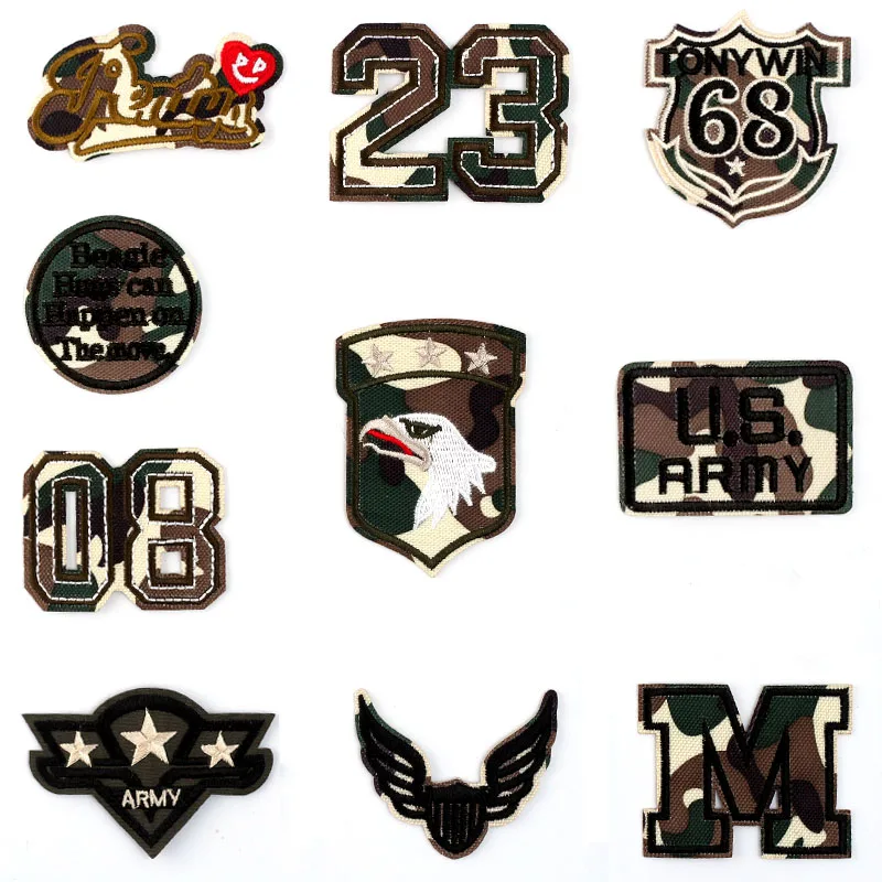 Железо на 08 армейский зеленый военный Орел тактическая одежда ПВХ 3D DIY Вышивка