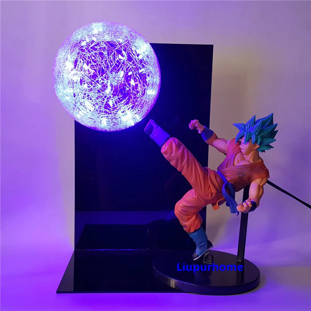 Lampara Бог Гоку Супер Saiyan светодиодный ночной Светильник &quotсделай сам&quot Дисплей