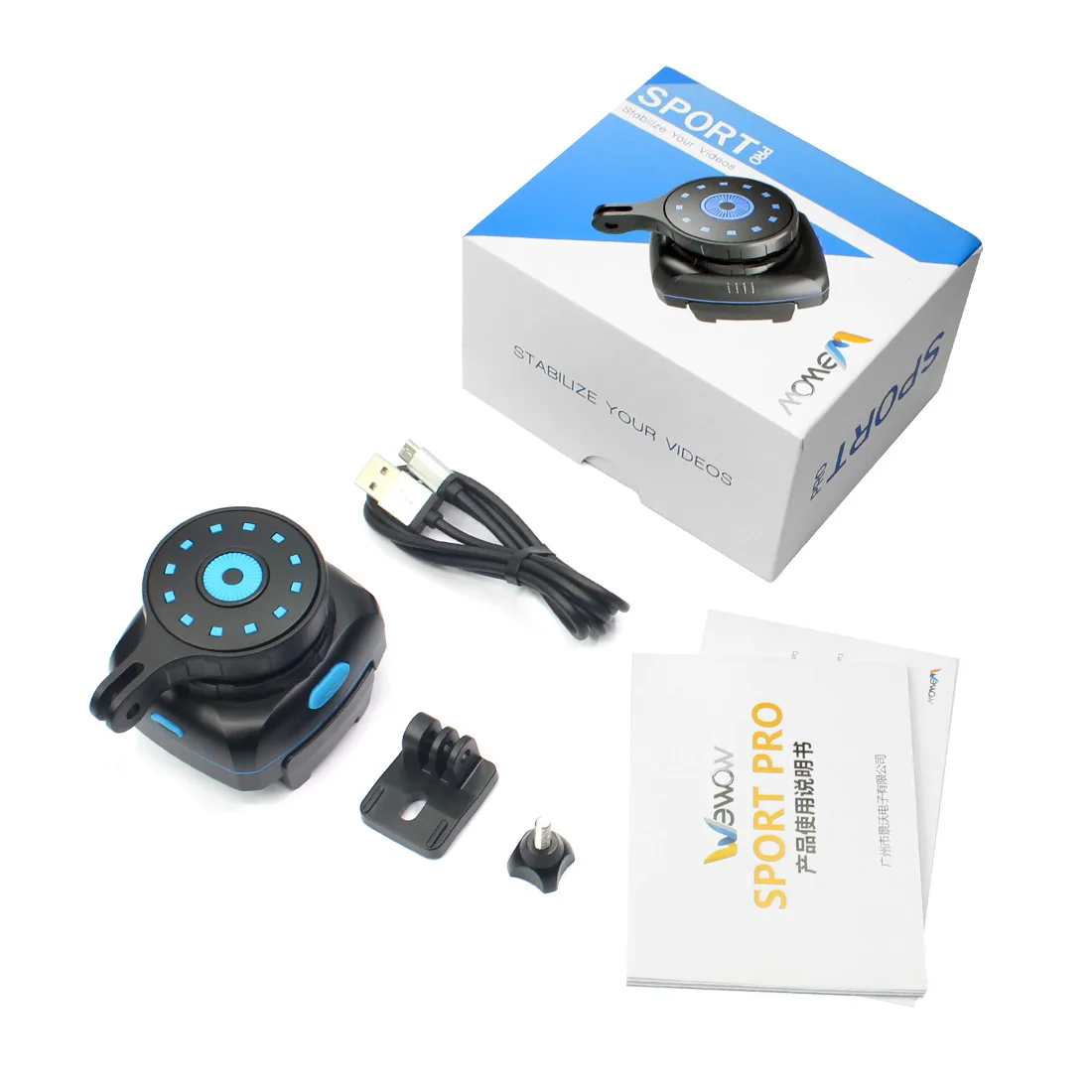 Wewow Спорт X1 носимых смартфон для Gopro 1 оси Gimbal стабилизатор действие камера одна